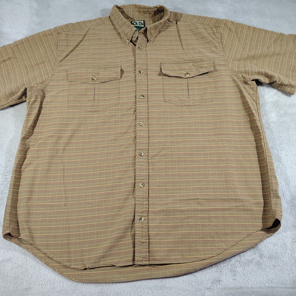 Gander Mountain Guide Series Shirt Men 2XLT Dad Hiking Durable Sporty Short Sl
